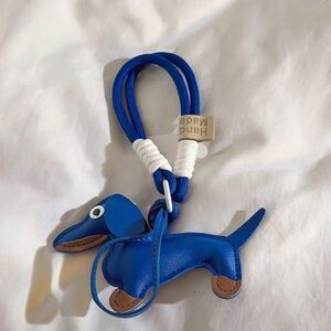 New Royal Blue Dachshund Phone Charm